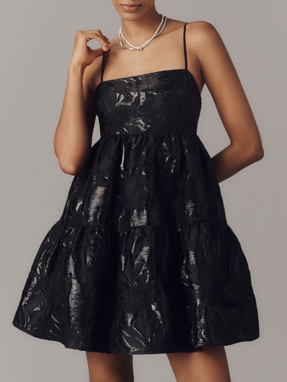 ENDLESS ROSE➕NWT Square•Neck Babydoll Mini Dress
